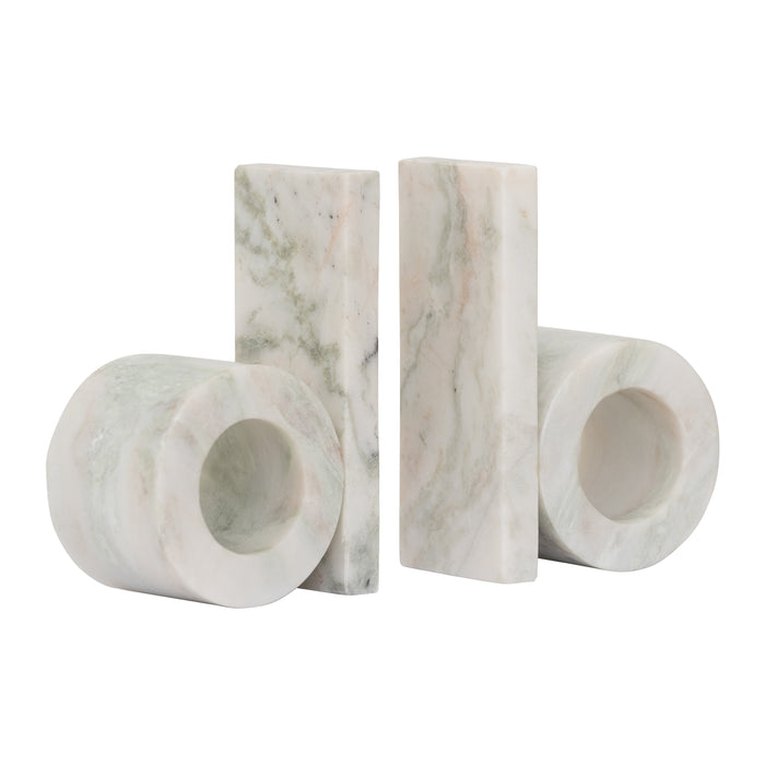 Urban Nature Culture Boekensteun Orlin - Set van 2 - Groen