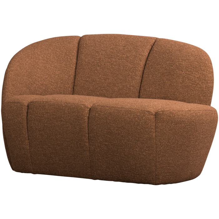 WOOOD Mojo 2-Zits Bankje Links - Bouclé - Roestbruin Melange