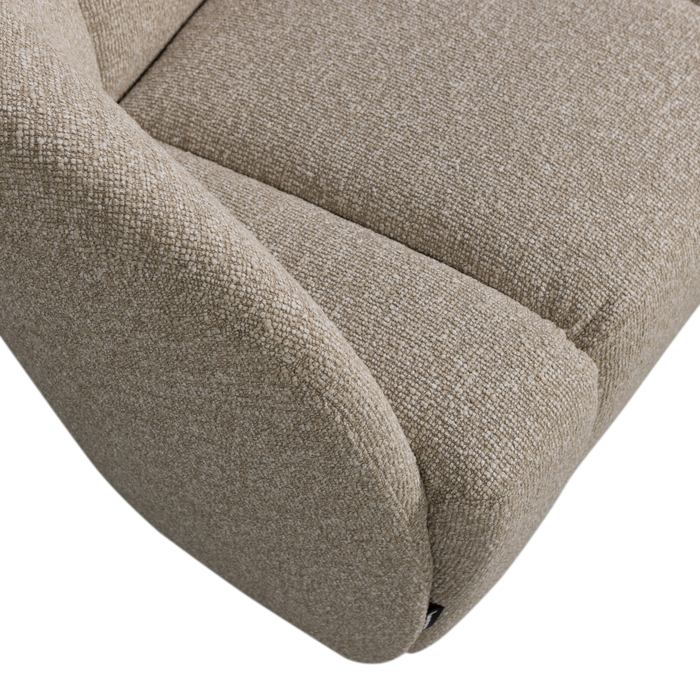 WOOOD Mojo 2-Zits Bankje Links - Bouclé - Beige Melange - 73x112x77