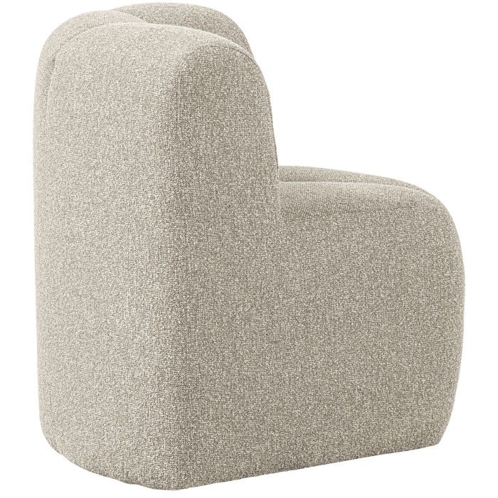 WOOOD Mojo Eetbankje Hoek Met Rugleuning - Bouclé - Beige Melange