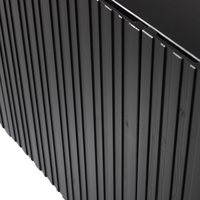 WOOOD New Gravure Dressoir B 180 cm - Grenen - Zwart