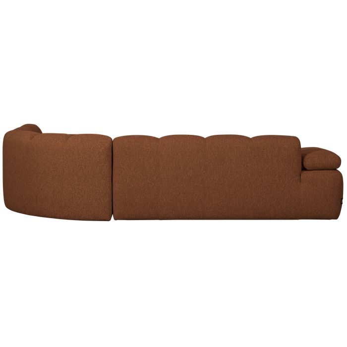 WOOOD Mojo Hoekbank Rechts - Bouclé - Roestbruin Melange - 74x310x230