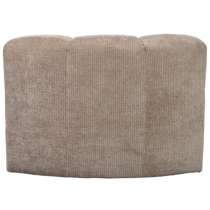 WOOOD Mojo Eetbankje Hoek Met Rugleuning - Ribstof - Donker Zand