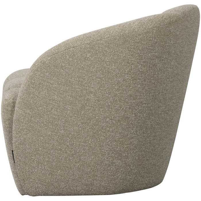 WOOOD Mojo 2-Zits Bankje Rechts - Bouclé - Beige Melange - 73x112x77