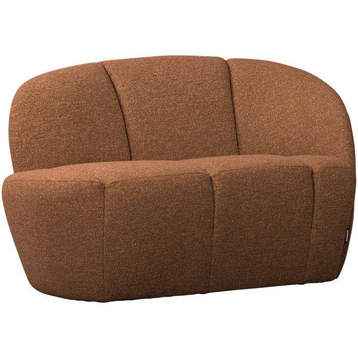 WOOOD Mojo 2-Zits Bankje Rechts - Bouclé - Roestbruin Melange