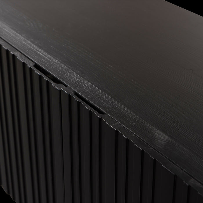 WOOOD New Gravure Tv-meubel B 180 cm - Grenen - Zwart