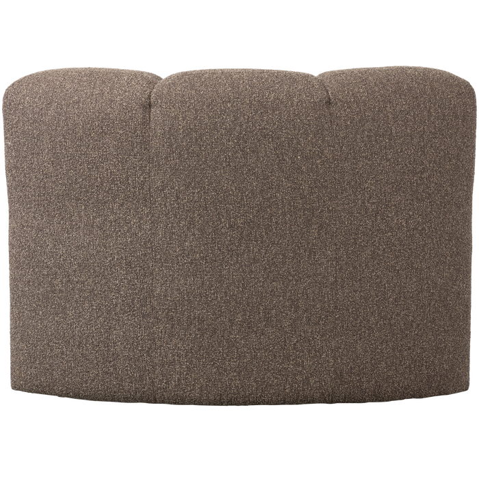 WOOOD Mojo Eetbankje Hoek Met Rugleuning - Bouclé - Bruin Melange