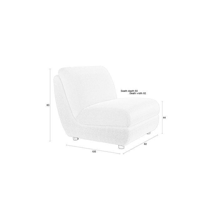 Zuiver Mississippi Loungestoel| Fauteuil Buiten - Beige