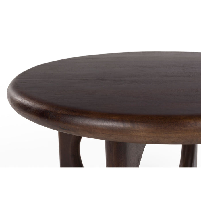 Housecraft Living Jani Salontafel Rond 60 cm Mangohout Bruin donker