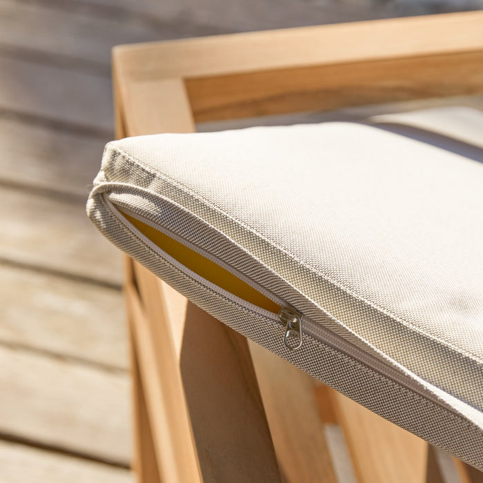 Tikamoon - Tuinset in teakhout en stof Leon 4 stoelen