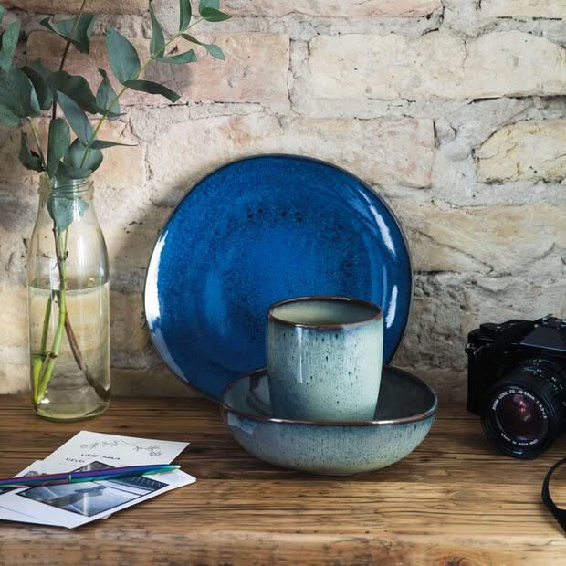 Villeroy & Boch Serviesset Lave - Blauw - 12-delig| 4 personen