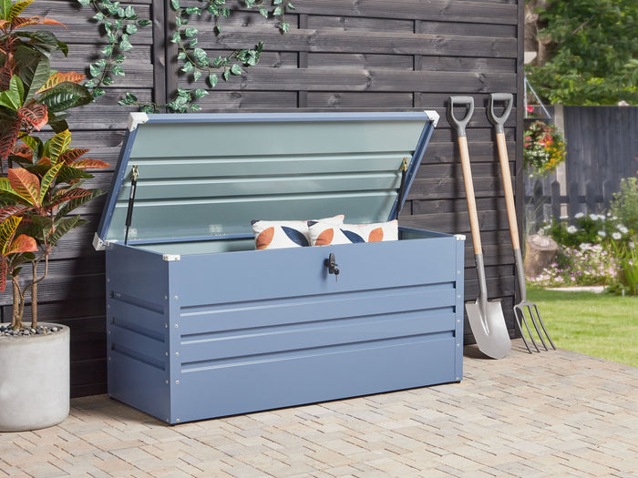 Beliani - CEBROSA - Kussenbox - Blauw - 400 l - Staal