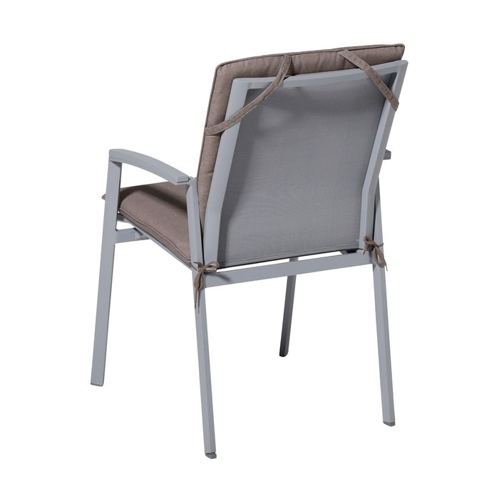 Madison - Stapelstoelkussen Panama taupe - Ca. 97x49 cm - Set van 4