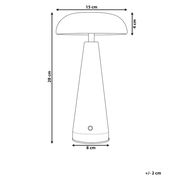 Beliani - BOCONO - Draadloze LED tafellamp - Wit - IJzer
