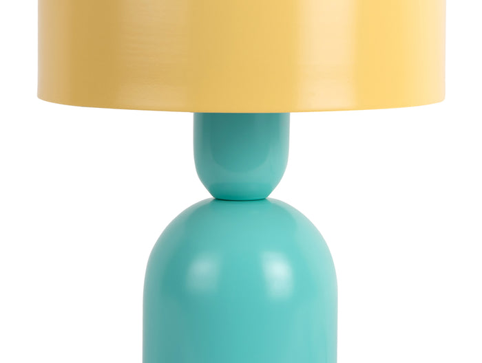 Leitmotiv - Tafellamp Double Funky - Turquoise blue & soft yellow