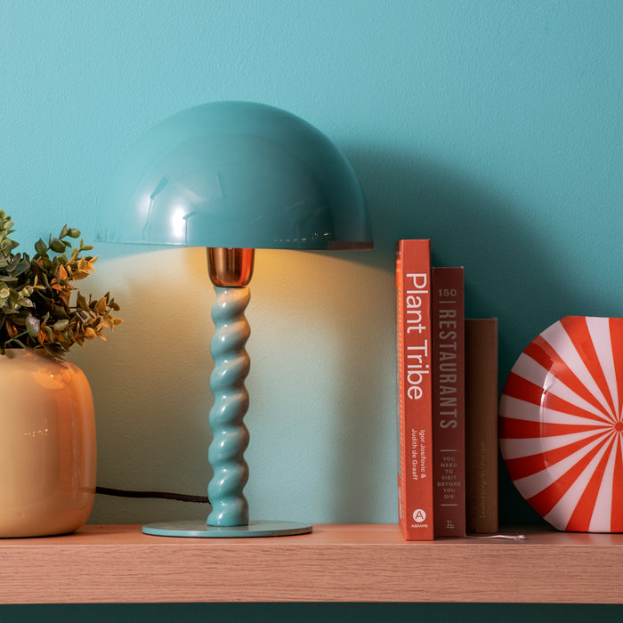 Leitmotiv - Tafellamp Prisa - Turquoise blue