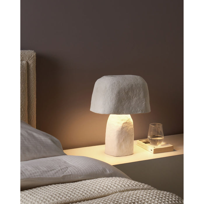 Beliani - CARRASCO - Tafellamp - Wit - Papier-maché