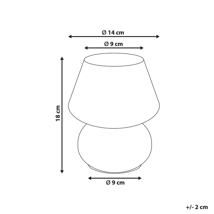 Beliani - LOBO - Tafellamp - Beige - Glas