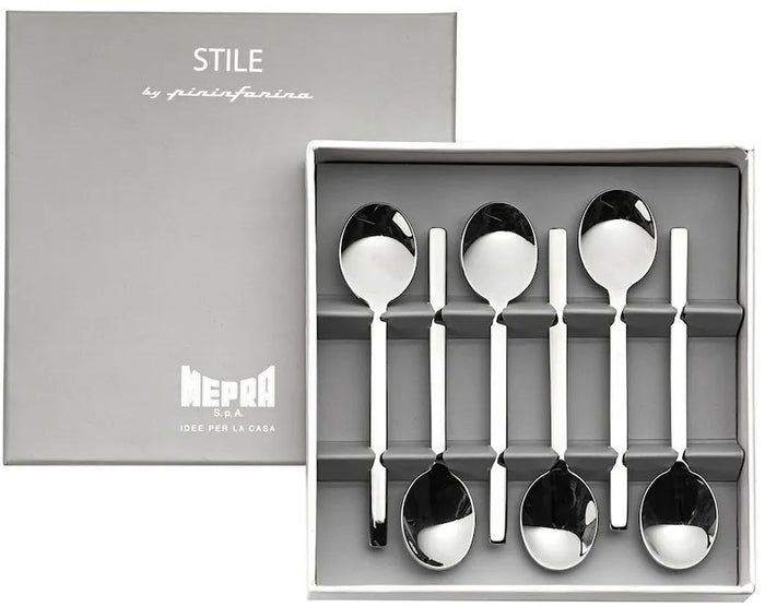 Mepra Bestekset | Dessertlepels Stile - RVS - 6 delig
