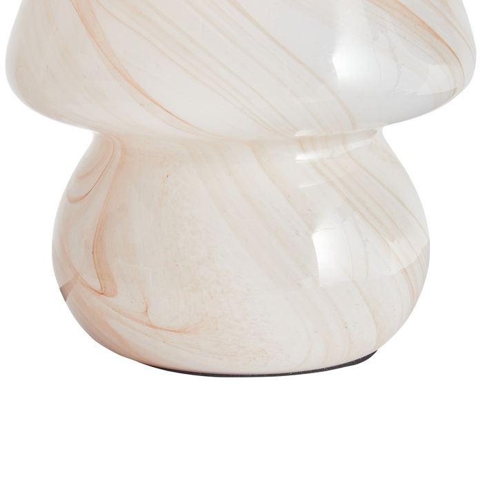 Beliani - LOBO - Tafellamp - Beige - Glas