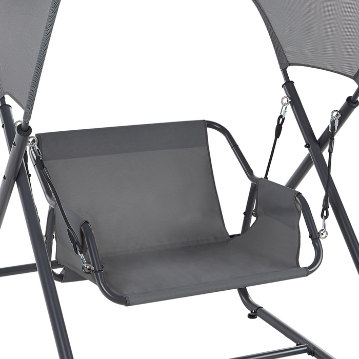 Beliani - SOLAGNA - Schommelbank - Donkergrijs - Staal