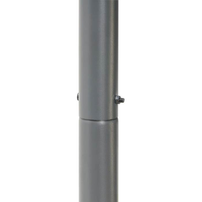 Beliani - VIMINO - Tuinpaviljoen - Donkergrijs - Staal