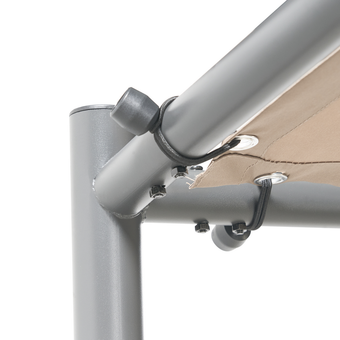 Beliani - VIMINO - Tuinpaviljoen - Taupe - Staal