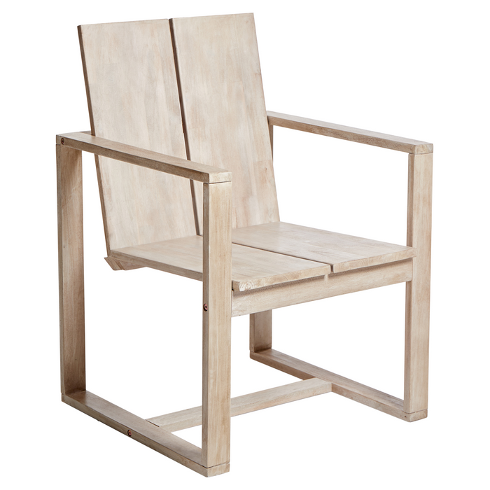 Beliani - AZZANELLO - Tuinstoel set van 2 - Gebroken wit - Acaciahout