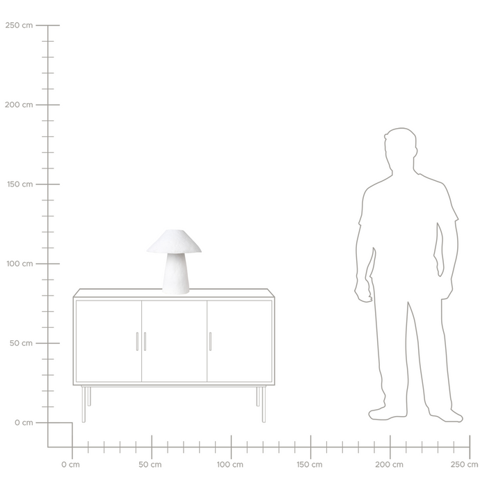 Beliani - ARROYO - Tafellamp - Wit - Papier-maché