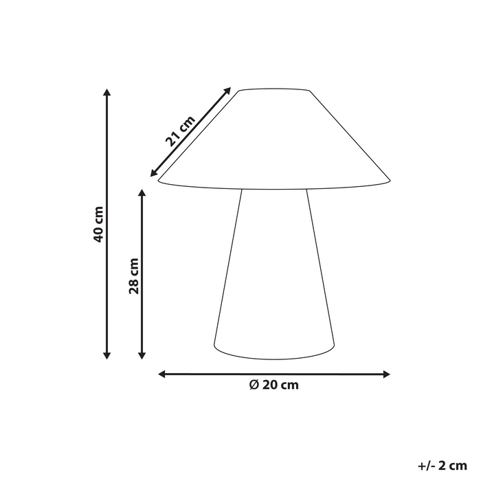 Beliani - ARROYO - Tafellamp - Wit - Papier-maché