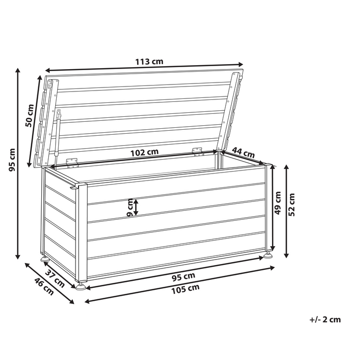 Beliani - CAMPALTO - Kussenbox - Wit - 113 x 50 cm - Aluminium