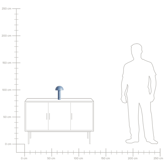 Beliani - BOJO - Tafellamp - Blauw - IJzer