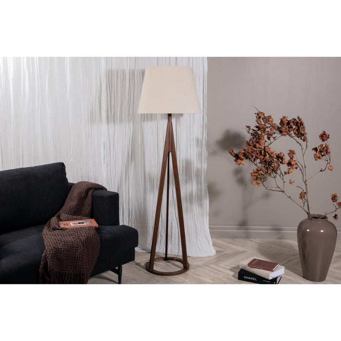 Svea - Nala vloerlamp - 160 cm - linnen - espresso