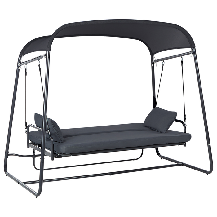 Beliani - MARSCIANO - Schommelbank - Donkergrijs - Staal