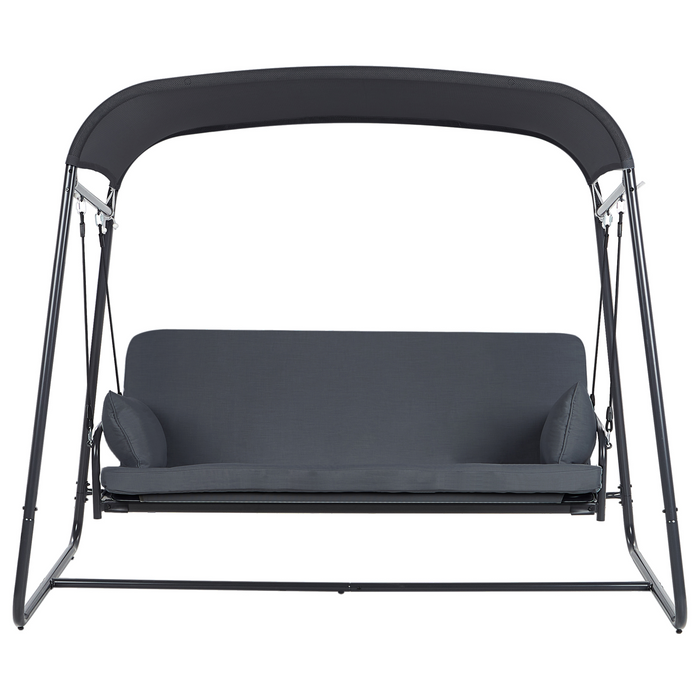 Beliani - MARSCIANO - Schommelbank - Donkergrijs - Staal