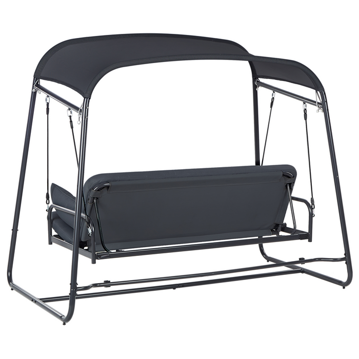 Beliani - MARSCIANO - Schommelbank - Donkergrijs - Staal