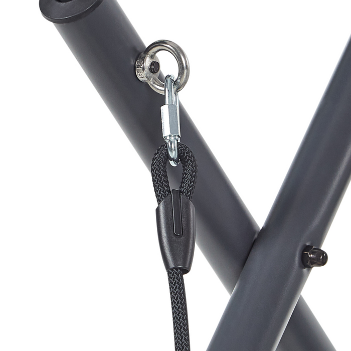 Beliani - SOLAGNA - Schommelbank 3-zits - Donkergrijs - Staal