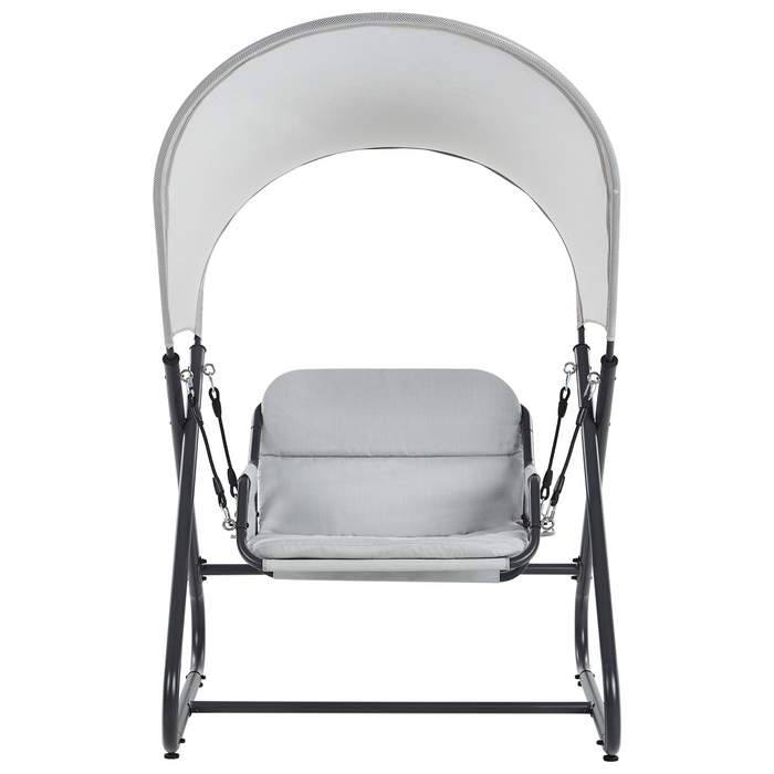 Beliani - SOLAGNA - Schommelbank - Lichtgrijs - Staal