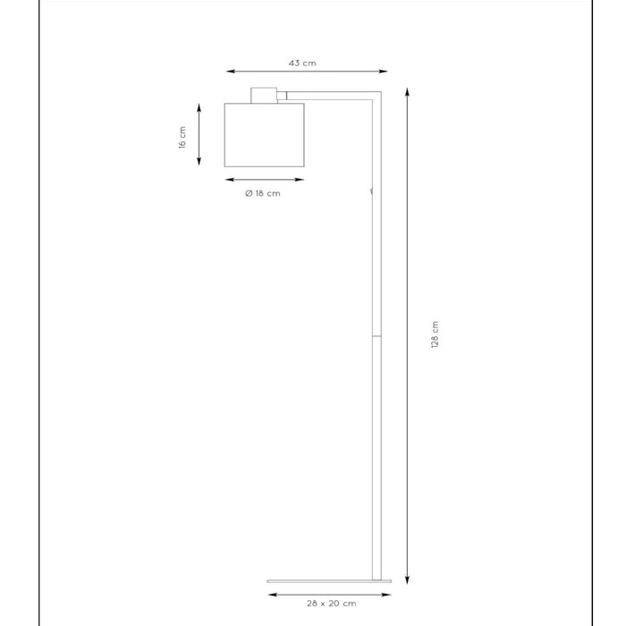Lucide LESLEY Vloerlamp - Zwart