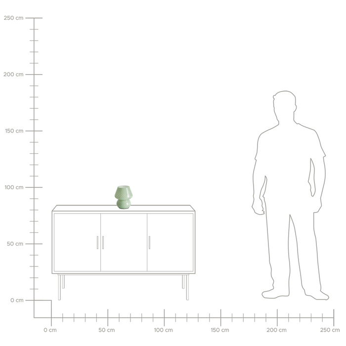 Beliani - LOBO - Tafellamp - Groen - Glas