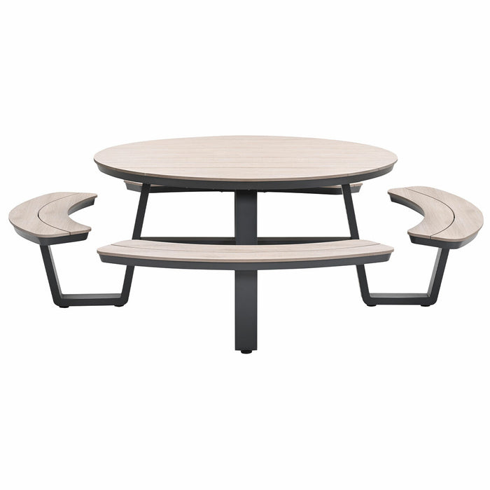 Garden Impressions Sarria picknick set Ø148 x 75 - donker grijs