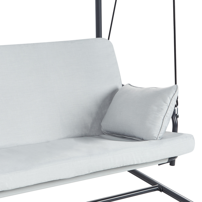 Beliani - MARSCIANO - Schommelbank - Lichtgrijs - Staal