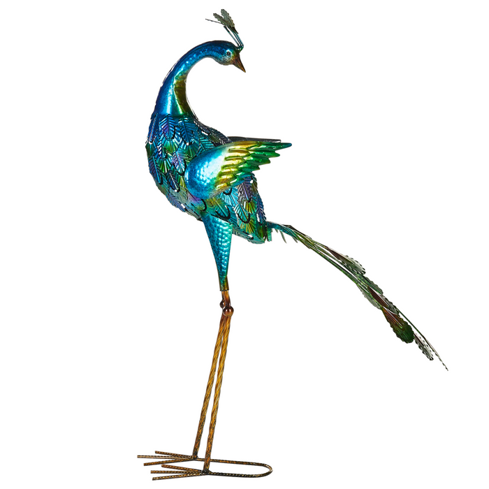 Beliani - PEACOCK - Decofiguur - Blauw - Metaal