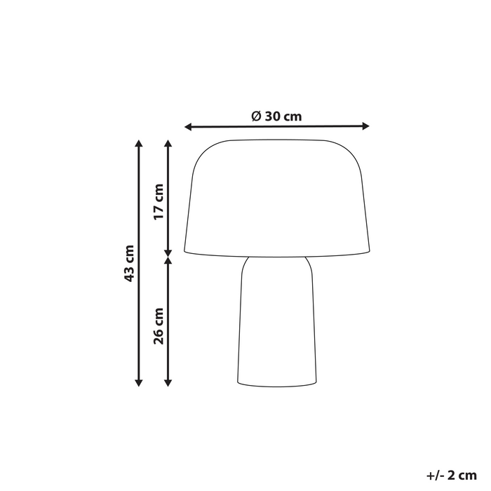 Beliani - CARRASCO - Tafellamp - Wit - Papier-maché