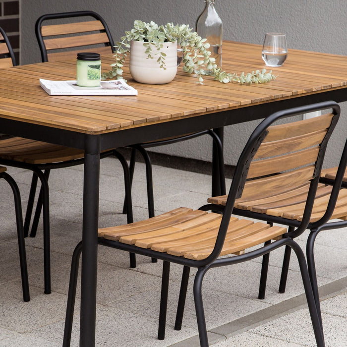 Beliani - VALLESE - Tuintafel - Lichthout - 180 x 90 cm - Acaciahout