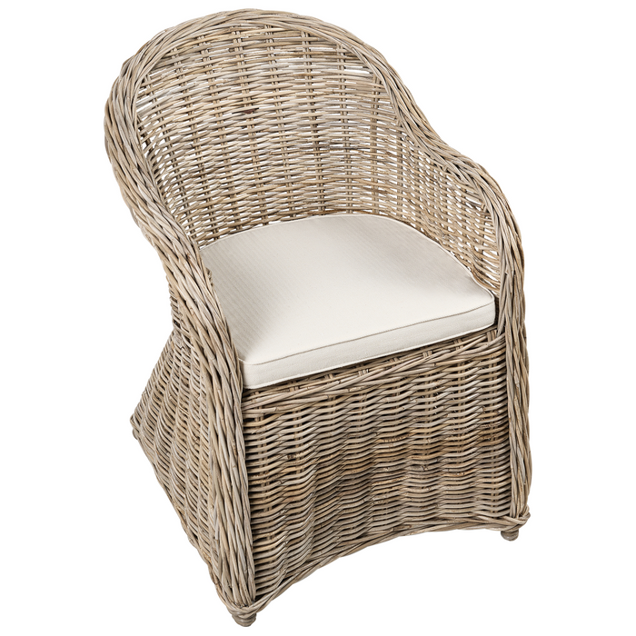 Beliani - SUSUA II - Tuinstoel set van 2 - Lichtbeige - Rotan