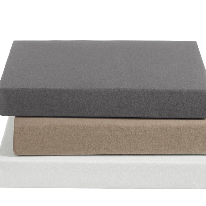 Ambiante Jersey - Topper Hoeslaken - 200x200|210 - Wit