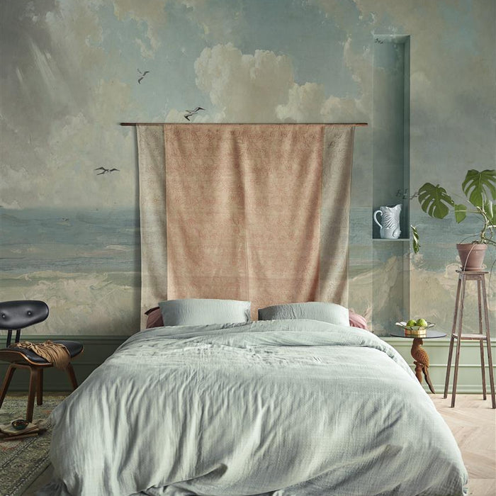 At Home Dekbedovertrek Mousseline Katoen Optimism - blue grey