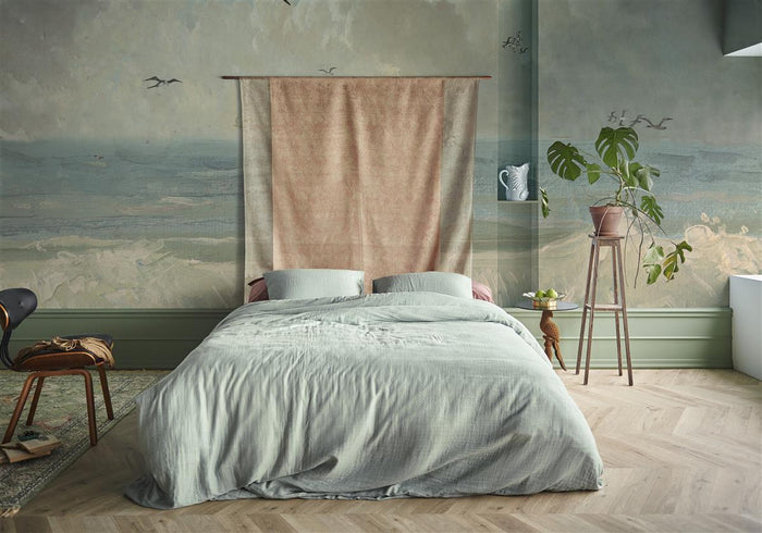 At Home Dekbedovertrek Mousseline Katoen Optimism - blue grey