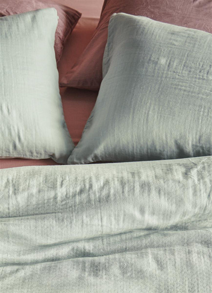 At Home Dekbedovertrek Mousseline Katoen Optimism - blue grey